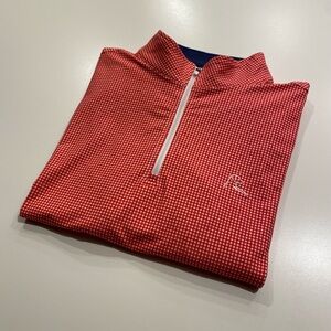 Rhoback Men's 1/4 Zip Performance Golf Pullover Large - Red